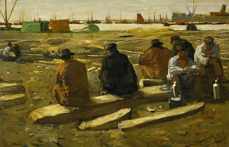 George Hendrik Breitner Lunch Break at the Building Site in the Van Diemenstraat in Amsterdam France oil painting art
